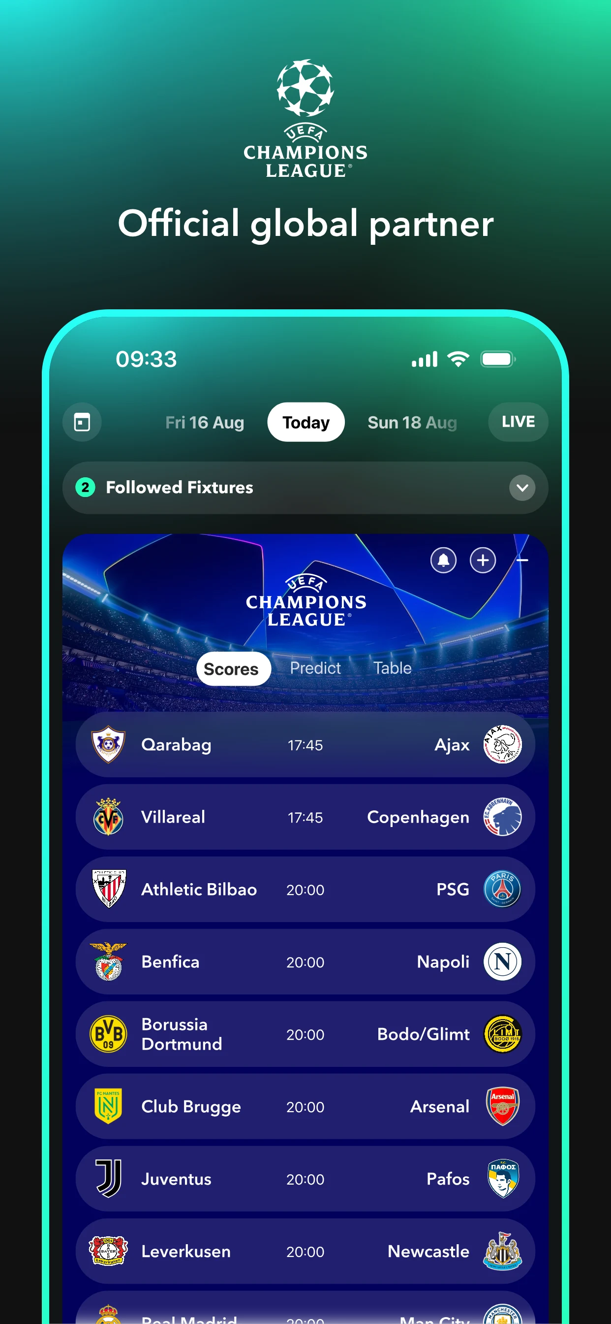 FollowScores: Live Scores screenshot
